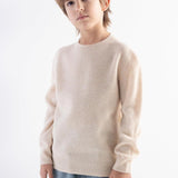Boys 100% Merino Wool Sweater 2025 Fall Winter First-Line Ready to Wear Crewneck Long Sleeve Seamless Knit Sweater