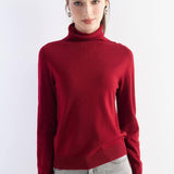 Women's Merino Wool Sweater 2025 Fall Winter Turtle Neck Long Sleeve First-Line Ready to Wear Seamless Knit Sweater