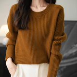 Chanyarn Pull de laine de mérinos de Chanyarn 2025 Automne d'hiver Casual Crewneck Long Sweater en tricot à manches longues à manches longues à manches longues