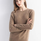 100% 메리노 울 심리스 크루넥 스웨터