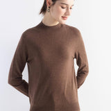 Women's Merino Wool Sweater 2025 Fall Winter Mock Neck Long Sleeve First-Line Ready to Wear Seamless Knit Sweater