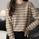 Pull à laine maternelle 100% mérinos pour femmes 2025 Cable d'hiver automne à manches longues à manches longues à manches longues et à tricot doux