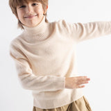 Boys 100% Merino Wool Sweater Fall Winter First-Line Ready to Wear Turtleneck Long Sleeve Seamless Knit Sweater