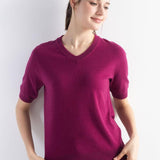 Frauen Merino Wollpullover 2025 Herbst Winter gegen Nacken Kurzarm Erstlinienanschluss bereit zum Tragen nahtloser Strickpullover