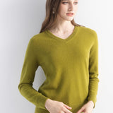 Mongolisk kashmirtröja med v-ringad