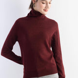 Women's Merino Wool Sweater 2025 Fall Winter Turtle Neck Long Sleeve First-Line Ready to Wear Seamless Knit Sweater