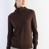 Women's Merino Wool Sweater 2025 Fall Winter Turtle Neck Long Sleeve First-Line Ready to Wear Seamless Knit Sweater