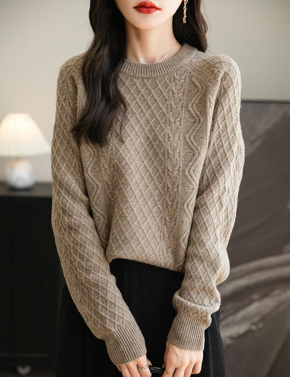 Suéter de lana 100% merino de chanyarn femenino 2025 otoño invierno informal