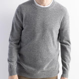 Men's 100% Merino Wool Sweater 2025 Fall Winter First-Line Ready to Wear Crew Neck Long Sleeve Seamless Knit Sweater