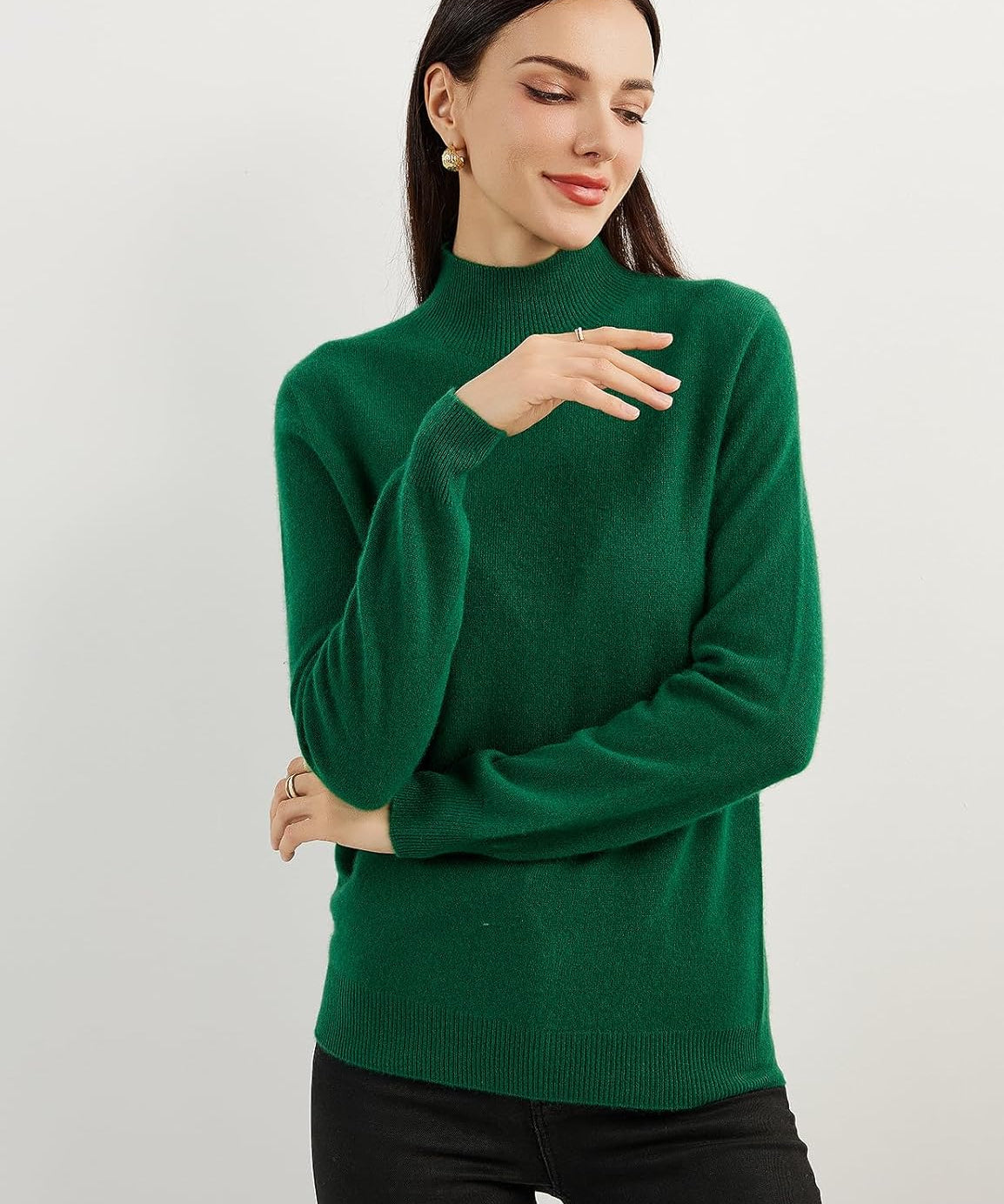 Mongolian Cashmere Mockneck Sweater