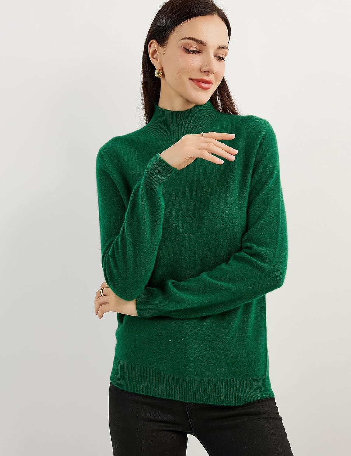 Mongolian Cashmere Mockneck Sweater