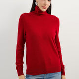 100% Pure Cashmere Women's Sweater Turtleneck Long Sleeve Warm Soft 2025 Fall Winter Knit Pullover