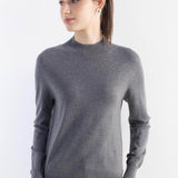 Women's Merino Wool Sweater 2025 Fall Winter Mock Neck Long Sleeve First-Line Ready to Wear Seamless Knit Sweater