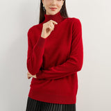Women's 100% Pure Cashmere Sweater Turtleneck Long Sleeve Warm Soft 2025 Fall Winter Knit Pullover