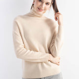 100% Pure Cashmere Women's Sweater Turtleneck Long Sleeve Warm Soft 2025 Fall Winter Knit Pullover