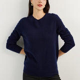 Women's 100% Pure Cashmere Sweater 2025 Fall Winter Crew Neck Long Sleeve Warm Soft Knitted Pullover