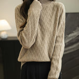 Chanyarn Women's 100% Merino Merino Wool Séter 2025 Otoño Invierno Solid Mock Cuella de manga larga Sweater Jumper