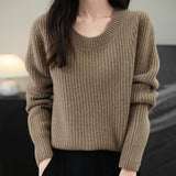 Chanyarn Pull de laine de mérinos de Chanyarn 2025 Automne d'hiver Casual Crewneck Long Sweater en tricot à manches longues à manches longues à manches longues