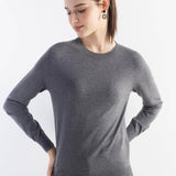 Women's Merino Wool Sweater 2025 Fall Winter Crew Neck Long Sleeve First-Line Ready to Wear Seamless Knit Sweater