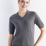 Frauen Merino Wollpullover 2025 Herbst Winter gegen Nacken Kurzarm Erstlinienanschluss bereit zum Tragen nahtloser Strickpullover
