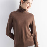Women's Merino Wool Sweater 2025 Fall Winter Turtle Neck Long Sleeve First-Line Ready to Wear Seamless Knit Sweater