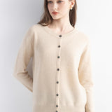 몽골리안 캐시미어 카디건 크루넥 스웨터