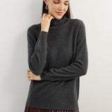 100% Pure Cashmere Women's Sweater Turtleneck Long Sleeve Warm Soft 2025 Fall Winter Knit Pullover
