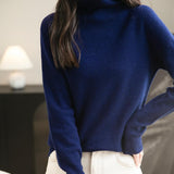 Chanyarn Women's100％メリノウールシームレスセータータートルネックファーストライン長いスリーブニットプルオーバートップを着用する準備ができています