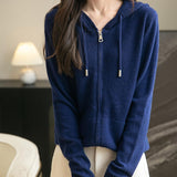 Cardigan de munición larga de manga larga de manga larga de lana 100% merino