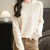 Suéter de lana 100% merino de chanyarn femenino 2025 otoño invierno informal