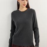 Women's 100% Pure Cashmere Sweater 2025 Fall Winter Crew Neck Long Sleeve Warm Soft Knitted Pullover