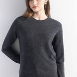 Women's 100% Pure Cashmere Sweater 2025 Fall Winter Crew Neck Long Sleeve Warm Soft Knitted Pullover