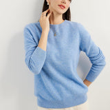 Women's 100% Pure Cashmere Sweater 2025 Fall Winter Crew Neck Long Sleeve Warm Soft Knitted Pullover