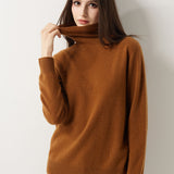 30% Cashmere 70% Merino Wool Seamless Turtleneck Sweater