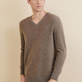 Chanyarn Men's 100% Merino Wool Sweater 2025 Fall Winter Casual V Neck Warm Soft Long Sleeve Knitted Pullover Sweater