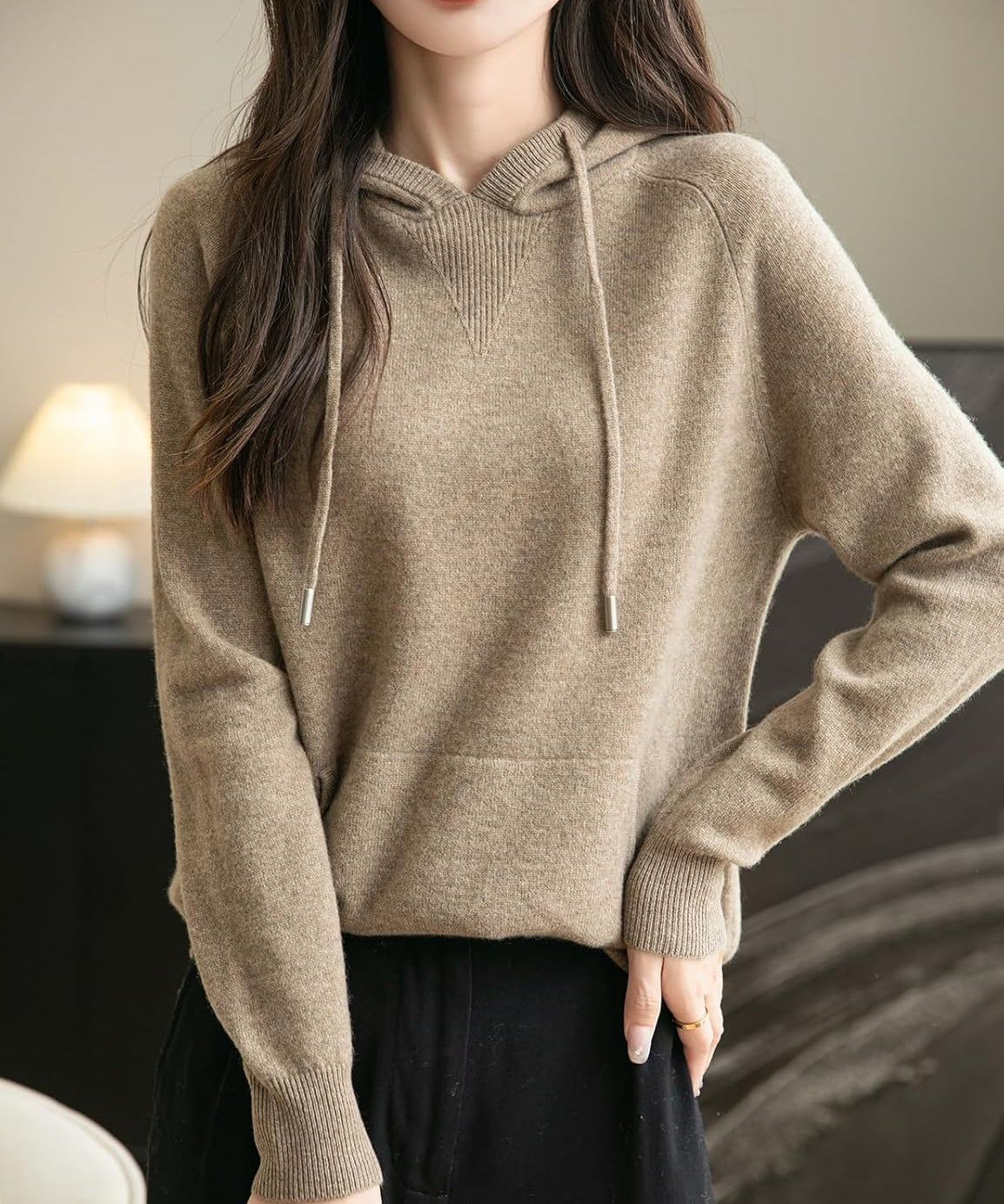 100% Merino Wool Hoodie with Pocket