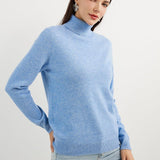 Women's 100% Pure Cashmere Sweater Turtleneck Long Sleeve Warm Soft 2025 Fall Winter Knit Pullover