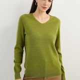 Chanyarn 100% Pure Cashmere Women's Sweater V-Neck Long Sleeve 2025 Fall Winter Warm Soft Knit Pullover