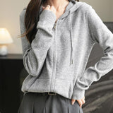 Cardigan de munición larga de manga larga de manga larga de lana 100% merino