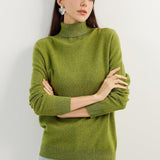 Women's 100% Pure Cashmere Sweater Turtleneck Long Sleeve Warm Soft 2025 Fall Winter Knit Pullover