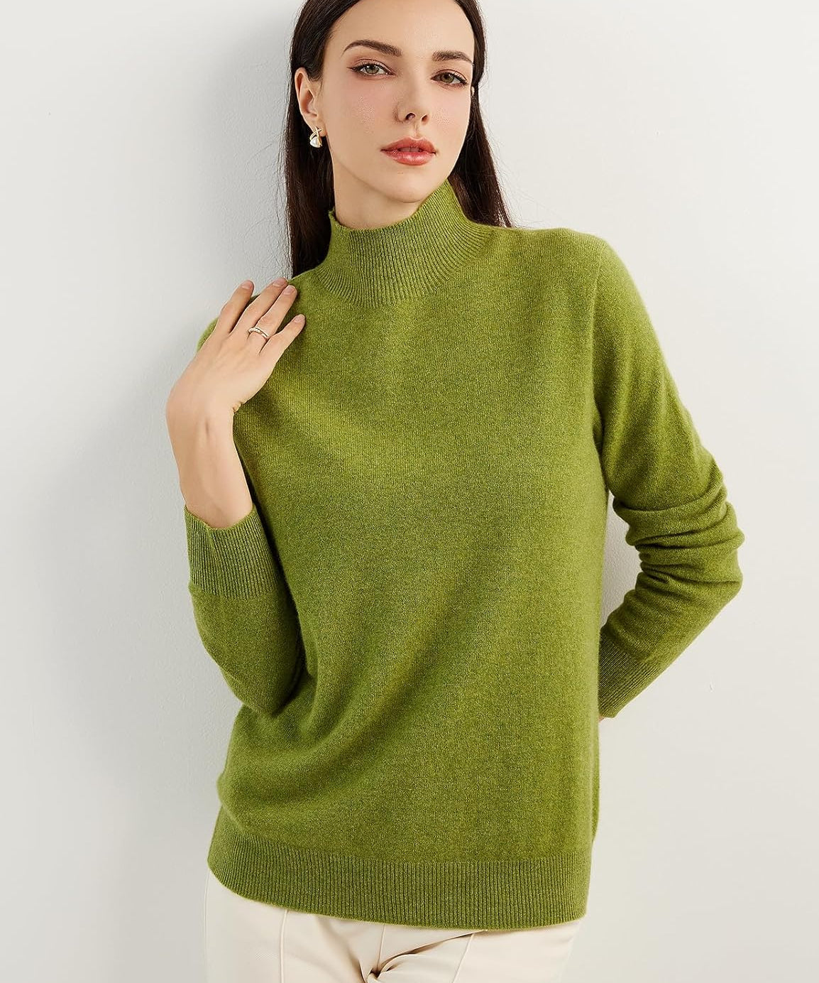 Mongolian Cashmere Mockneck Sweater