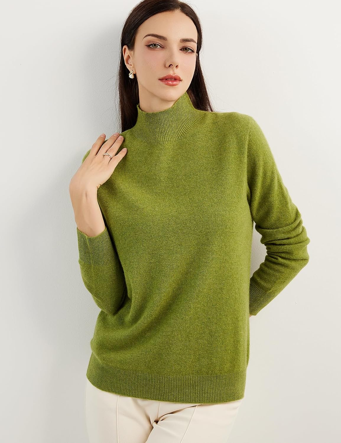 Mongolian Cashmere Mockneck Sweater