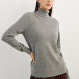 Women's 100% Pure Cashmere Sweater Turtleneck Long Sleeve Warm Soft 2025 Fall Winter Knit Pullover
