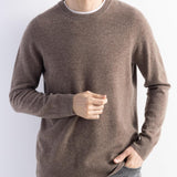 Men's 100% Merino Wool Sweater 2025 Fall Winter First-Line Ready to Wear Crew Neck Long Sleeve Seamless Knit Sweater