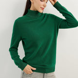Women's 100% Pure Cashmere Sweater Turtleneck Long Sleeve Warm Soft 2025 Fall Winter Knit Pullover