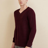 Chanyarn Men's 100% Merino Wool Sweater 2025 Fall Winter Casual V Neck Warm Soft Long Sleeve Knitted Pullover Sweater