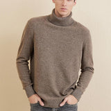 Chanyarn Men's 100% Merino Wool Sweater 2025 Fall Winter Casual Turtleneck Warm Soft Long Sleeve Knitted Pullover Sweater