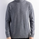 Herren 100% Merino Wollpullover 2025 Herbst Winter Erste Linie Ready to Tragen hoher Nacken Langarmern nahtloser Strickpullover