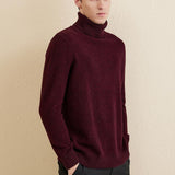 Chanyarn Men's 100% Merino Wool Sweater 2025 Fall Winter Casual Turtleneck Warm Soft Long Sleeve Knitted Pullover Sweater