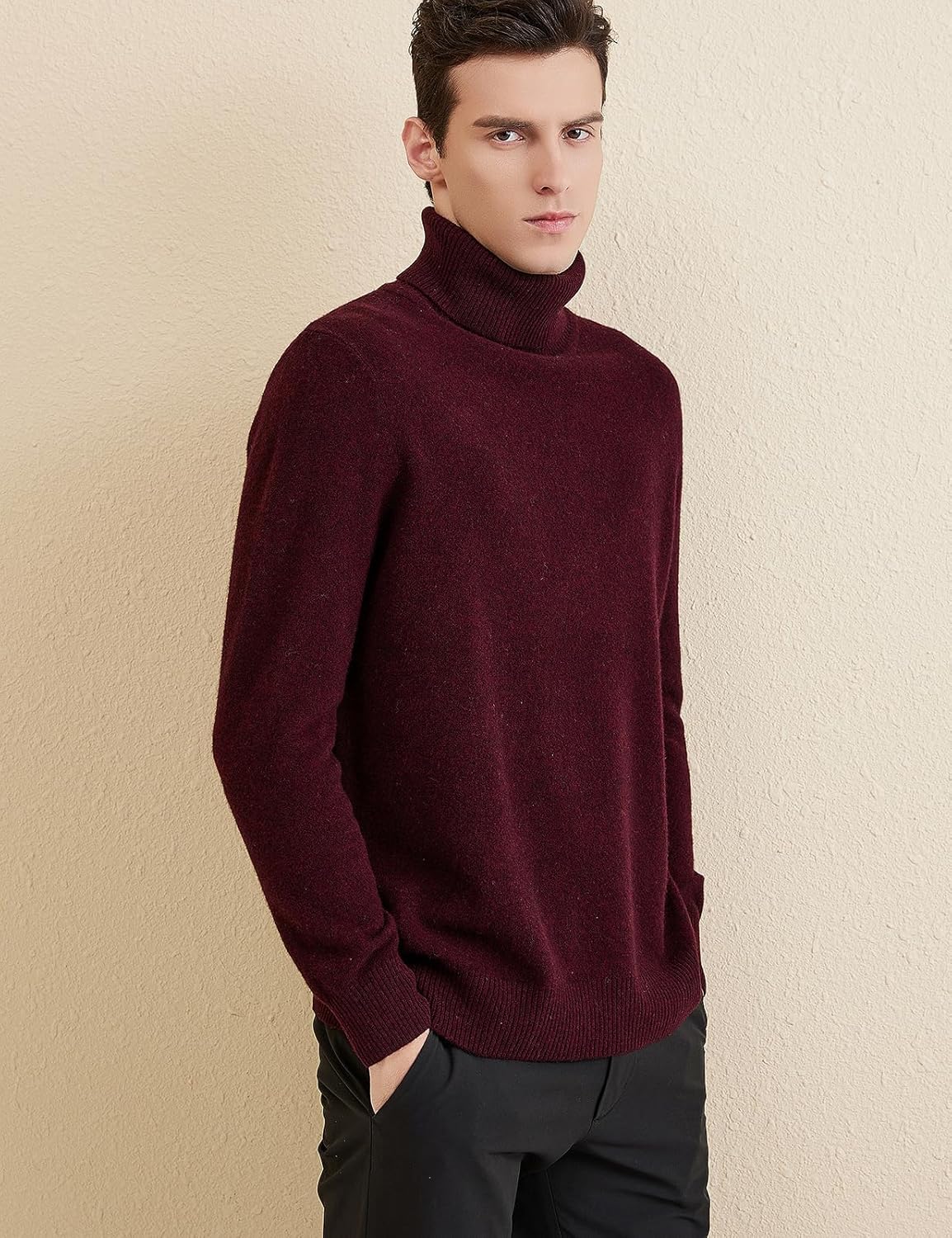 Chanyarn Men's 100% Merino Wool Sweater 2025 Fall Winter Casual Turtleneck Warm Soft Long Sleeve Knitted Pullover Sweater